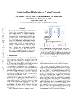 Scaling Goal-based Exploration via Pruning Proto-goals