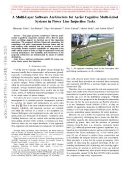 A Multi-Layer Software Architecture for Aerial Cognitive Multi-Robot
  Systems in Power Line Inspection Tasks