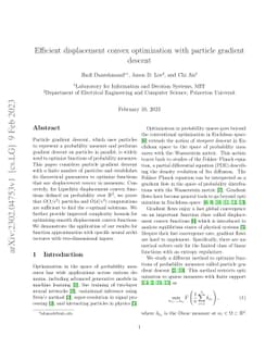 Efficient displacement convex optimization with particle gradient
  descent