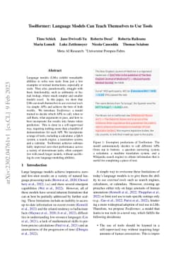 Toolformer: Language Models Can Teach Themselves to Use Tools