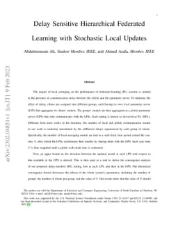 Delay Sensitive Hierarchical Federated Learning with Stochastic Local Updates
