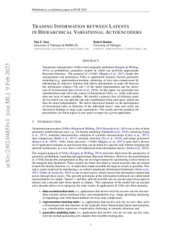 Trading Information between Latents in Hierarchical Variational
  Autoencoders