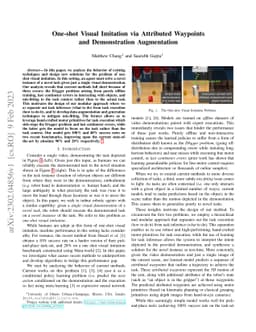 One-shot Visual Imitation via Attributed Waypoints and Demonstration
  Augmentation