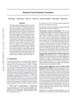 Binarized Neural Machine Translation