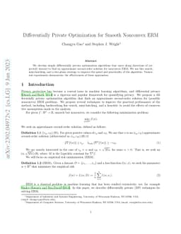 Differentially Private Optimization for Smooth Nonconvex ERM