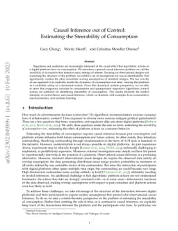 Causal Inference out of Control: Estimating the Steerability of
  Consumption