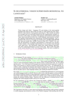 Is Multimodal Vision Supervision Beneficial to Language?