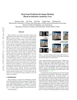 Deep Seam Prediction for Image Stitching Based on Selection Consistency
  Loss