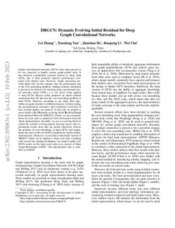 DRGCN: Dynamic Evolving Initial Residual for Deep Graph Convolutional
  Networks