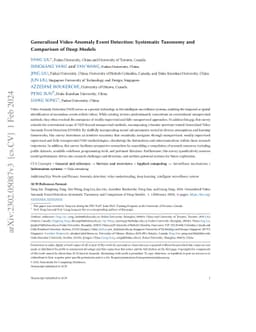Generalized Video Anomaly Event Detection: Systematic Taxonomy and
  Comparison of Deep Models