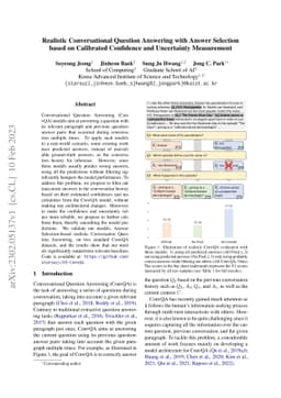 Realistic Conversational Question Answering with Answer Selection based
  on Calibrated Confidence and Uncertainty Measurement