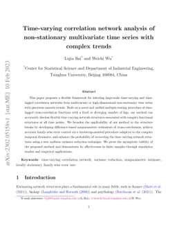 Time-varying correlation network analysis of non-stationary multivariate
  time series with complex trends