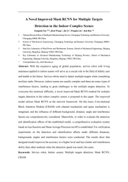 A Novel Improved Mask RCNN for Multiple Targets Detection in the Indoor
  Complex Scenes
