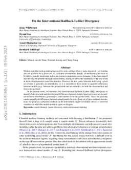 On the Interventional Kullback-Leibler Divergence