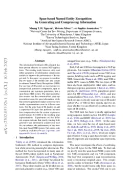 Span-based Named Entity Recognition by Generating and Compressing
  Information