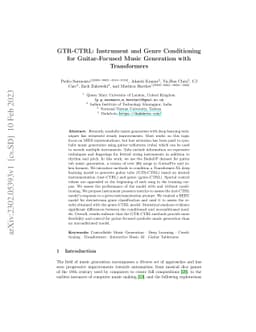 GTR-CTRL: Instrument and Genre Conditioning for Guitar-Focused Music
  Generation with Transformers