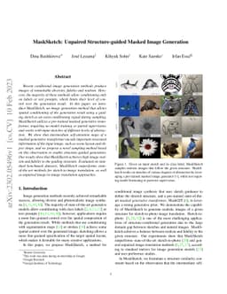 MaskSketch: Unpaired Structure-guided Masked Image Generation