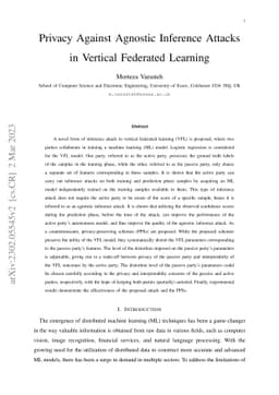 Privacy Against Agnostic Inference Attacks in Vertical Federated
  Learning