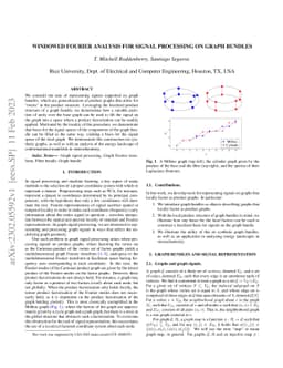 Windowed Fourier Analysis for Signal Processing on Graph Bundles