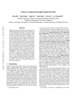 A Survey on Spectral Graph Neural Networks