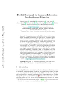 DocILE Benchmark for Document Information Localization and Extraction