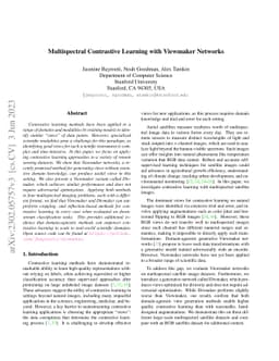 Multispectral Contrastive Learning with Viewmaker Networks