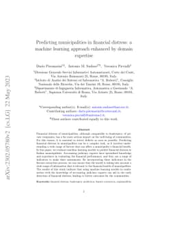 Predicting municipalities in financial distress: a machine learning
  approach enhanced by domain expertise