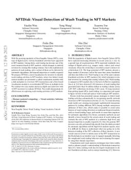 NFTDisk: Visual Detection of Wash Trading in NFT Markets