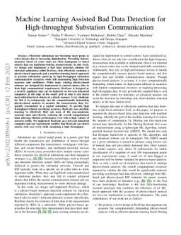 Machine Learning Assisted Bad Data Detection for High-throughput
  Substation Communication