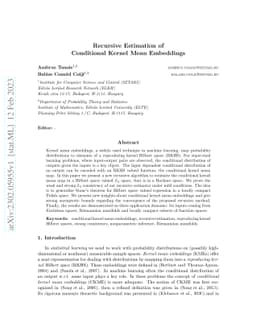 Recursive Estimation of Conditional Kernel Mean Embeddings