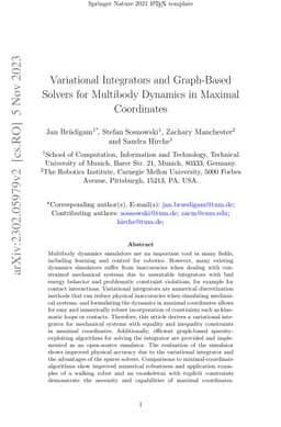 Variational Integrators and Graph-Based Solvers for Multibody Dynamics
  in Maximal Coordinates