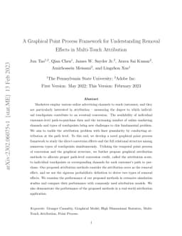 A Graphical Point Process Framework for Understanding Removal Effects in
  Multi-Touch Attribution