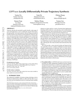 LDPTrace: Locally Differentially Private Trajectory Synthesis