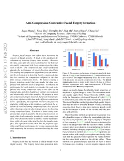Anti-Compression Contrastive Facial Forgery Detection