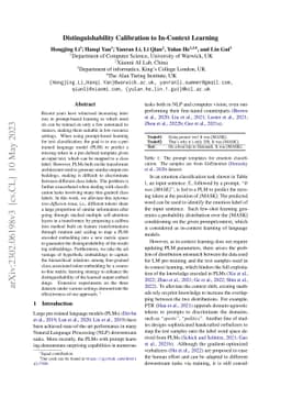 Distinguishability Calibration to In-Context Learning