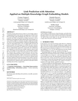 Link Prediction with Attention Applied on Multiple Knowledge Graph
  Embedding Models