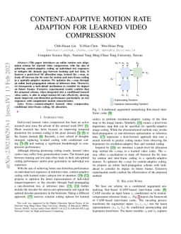 Content-Adaptive Motion Rate Adaption for Learned Video Compression