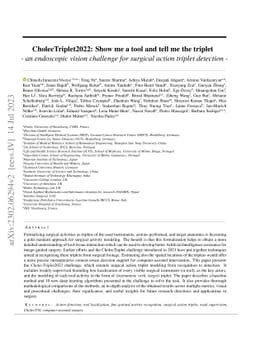 CholecTriplet2022: Show me a tool and tell me the triplet -- an
  endoscopic vision challenge for surgical action triplet detection