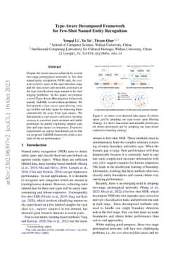 Type-Aware Decomposed Framework for Few-Shot Named Entity Recognition