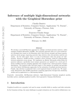 Inference of multiple high-dimensional networks with the Graphical
  Horseshoe prior