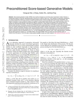 Preconditioned Score-based Generative Models