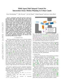 Multi-Agent Path Integral Control for Interaction-Aware Motion Planning
  in Urban Canals