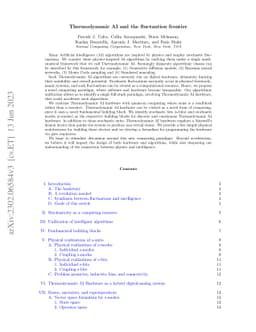 Thermodynamic AI and the fluctuation frontier