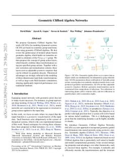 Geometric Clifford Algebra Networks