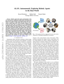 ALAN: Autonomously Exploring Robotic Agents in the Real World