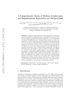A Comprehensive Study of Modern Architectures and Regularization
  Approaches on CheXpert5000