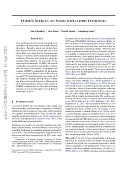 COMET: Neural Cost Model Explanation Framework