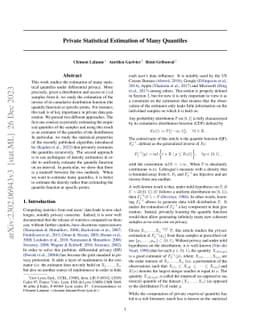 Private Statistical Estimation of Many Quantiles