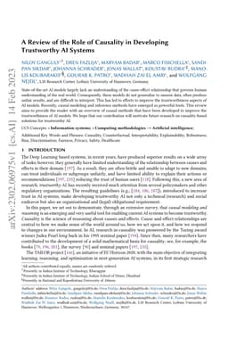 A Review of the Role of Causality in Developing Trustworthy AI Systems