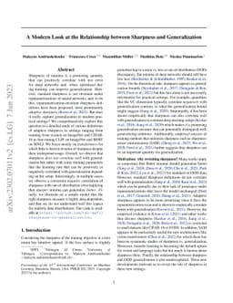 A Modern Look at the Relationship between Sharpness and Generalization